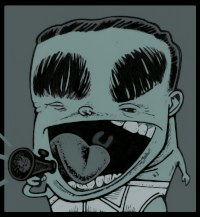 megaphone man cartoon