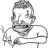 Scoping woman's cans comic