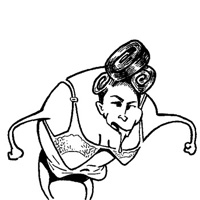 Wrestling in underwear comic