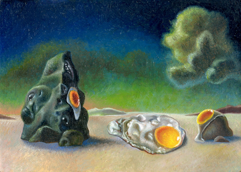 Ouefs de Dali 2010 (5" x 7" oil on wood panel)