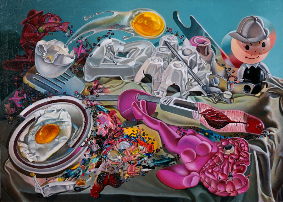 Table of Peridoic Objects (oil on canvas)